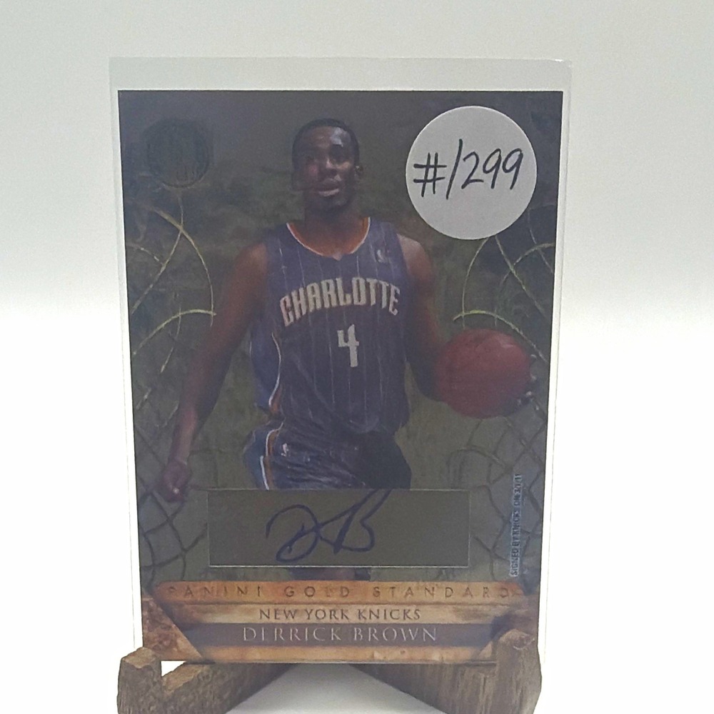 Panini 2011 Gold Standard Derrick Brown Auto #150 /299 New York Knicks NBA Card
